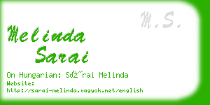 melinda sarai business card